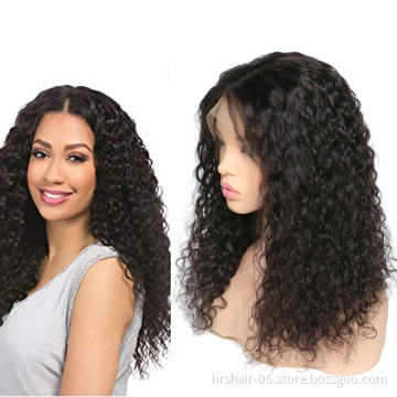 360 Lace Frontal Wig Pre Plucked With Baby Hair 150%density Water Wave Natural Color Brazilian Remy Human Hair Wigs For Women